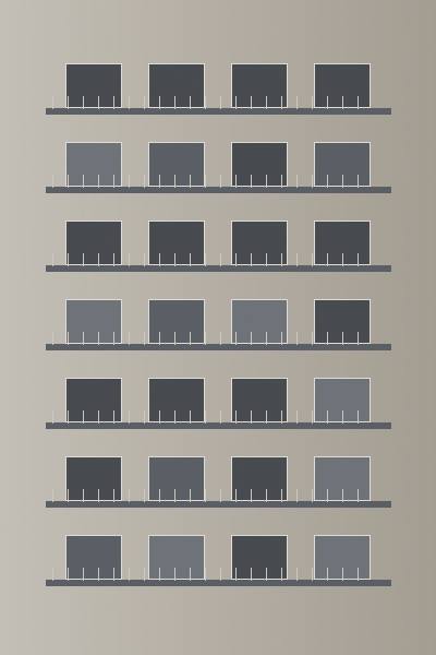Bestaande situatie voor de balkonvervanging